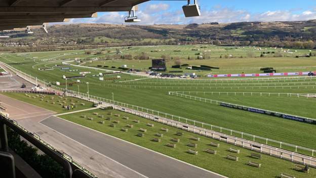 Empty Cheltenham racecourse